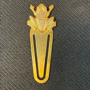 Vintage brassFrog Book Clip Bookmark